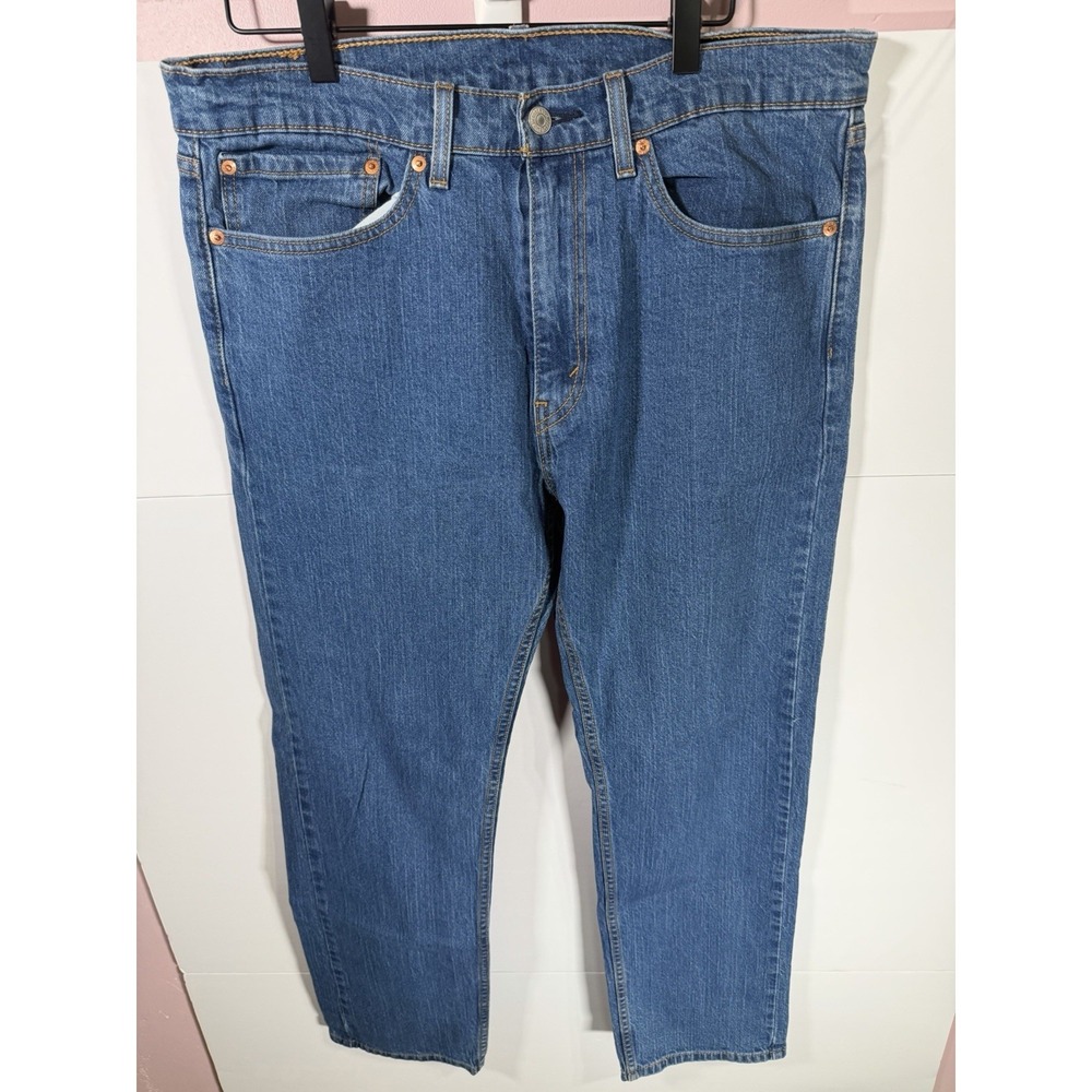 Levis‎ 505 Jeans Mens 34x30 Blue Straight Leg Classic Fit Denim Pants